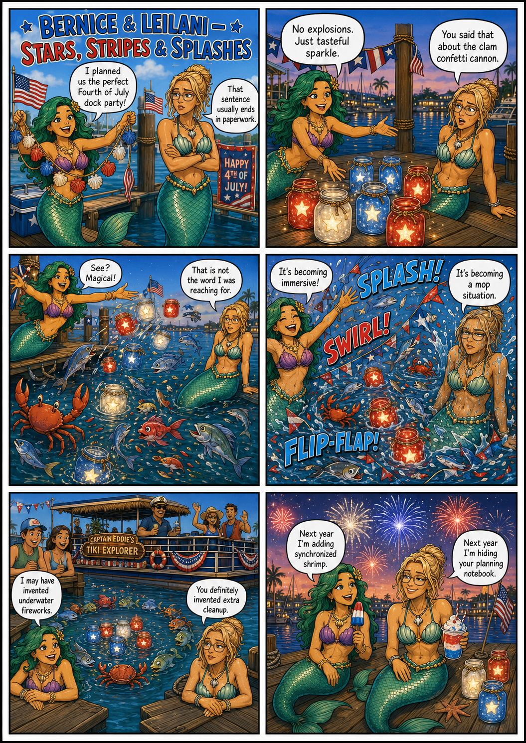 Bernice & Leilani — Stars, Stripes & Splashes cover